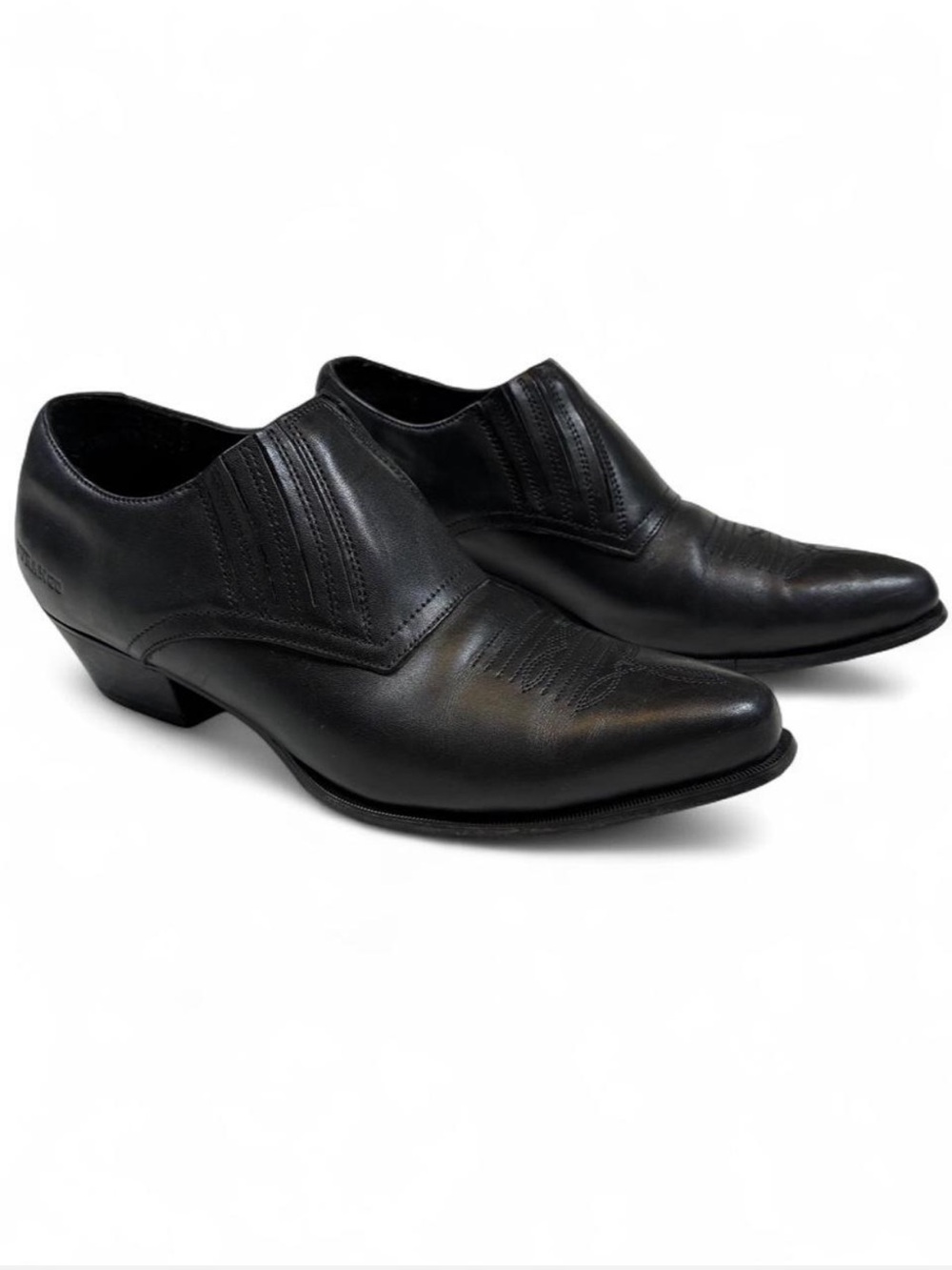 Durango Black Leather Ankle Boots Cowboy Western Classic Slip On Size 8.5
